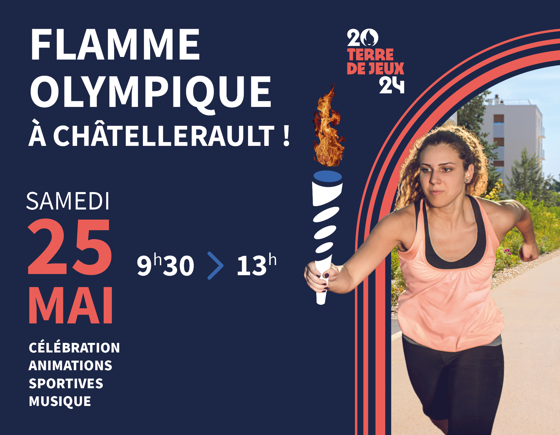 La Flamme Olympique à Châtellerault
